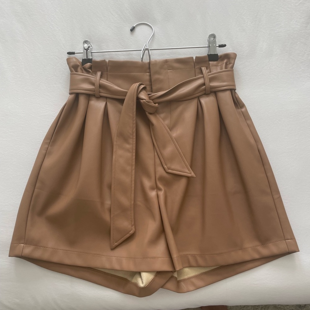 Faux Leather Shorts